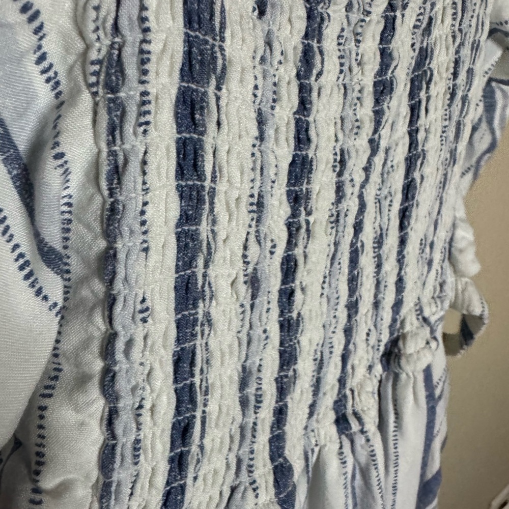 Hollister Blue Stripe Cutout Mini Dress Medium - Picture 5 of 8